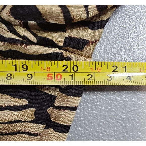 Rails‎ Womens L Ora Dress Tan Black Canyon Abstract Print Long Sleeve Tie Waist - Picture 6 of 13